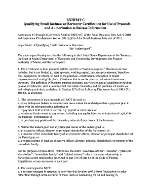 Qualifying Small Business Certification Form
