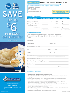 Pillsbury Biscuits Rebate Form