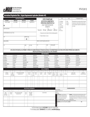 Maryland International Registration Plan Application