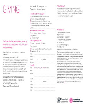Queensland Museum Donation Form