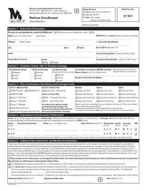 Missouri Consolidated Health Care Plan Enrollment Form