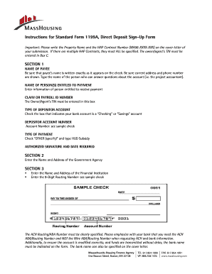 Standard Form 1199A Direct Deposit Sign-Up