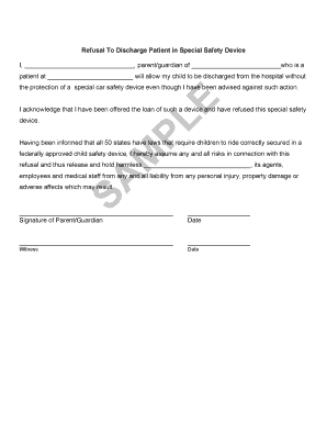 Refusal to Discharge Patient Without Safety Device
