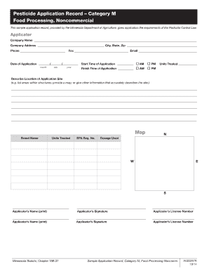 Pesticide Application Record