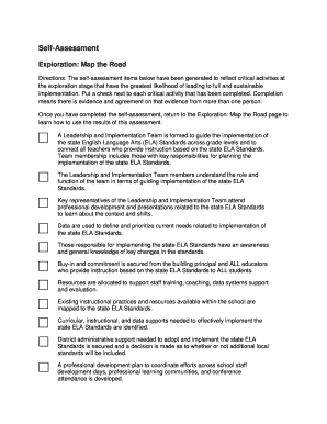 ELA Standards Implementation Self-Assessment