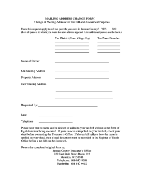 Mailing Address Change Form