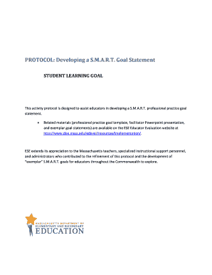 S.M.A.R.T. Goal Statement Protocol