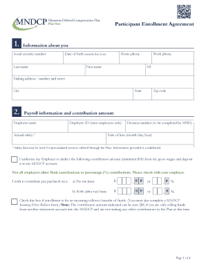 Minnesota Deferred Compensation Program Enrollment Agreement