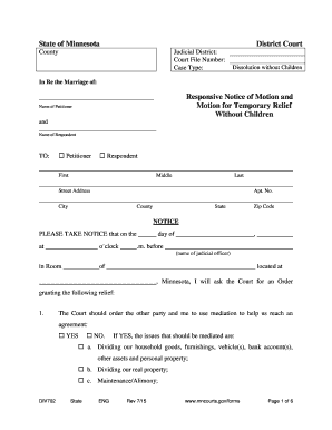 Minnesota Motion for Temporary Relief