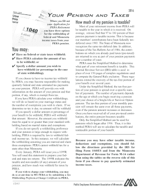 Minnesota PERA Retirement Tax Withholding Form
