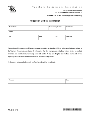 Release of Medical Information Form