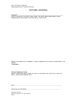 Nature Journal Template