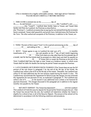 Residential Lease Agreement