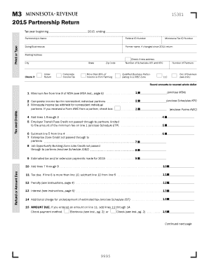 Minnesota Partnership Return Form M3
