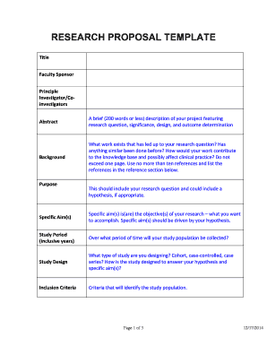 Policy proposal example - RESEARCH PROPOSAL TEMPLATE - Mississippi Department of Health