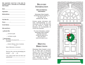 Mississippi State Hospital Christmas Donation Form