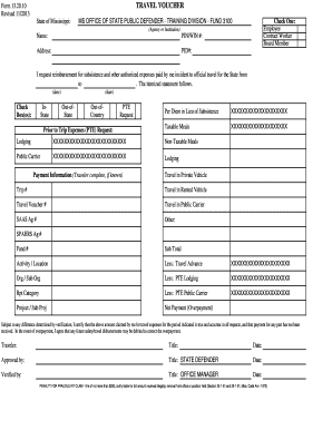 Mississippi Travel Voucher Form 13.20.10