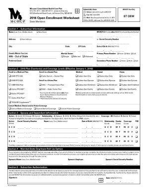 Missouri Consolidated Health Care Plan Enrollment Form