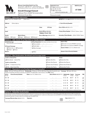 Missouri Consolidated Health Care Plan Enrollment Form