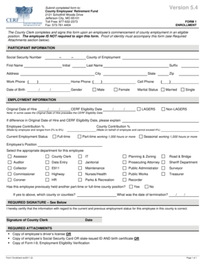 County Employees' Retirement Fund Enrollment Form