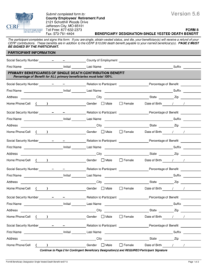 Missouri Beneficiary Designation Form