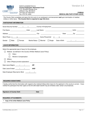 County Employee Medical/Military Leave Form