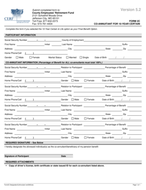 Co-Annuitant Designation Form for 10-Year Certain