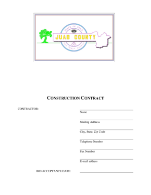 Construction Contract Agreement