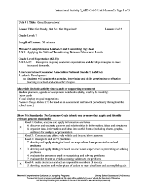 Planner Usage Rubric