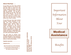 Missouri Medical Assistance Hearing Request Form