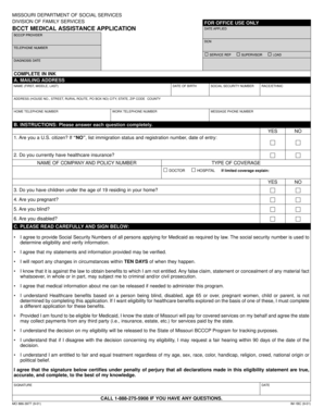 Missouri Medicaid Application Form