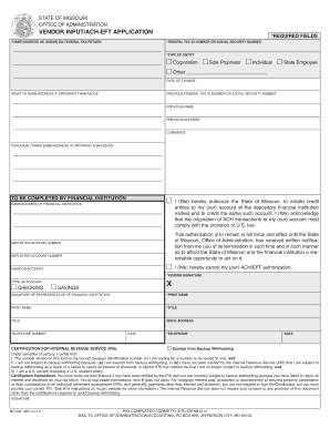 Missouri State Fair Vendor Input Form