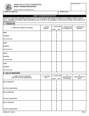 Missouri Direct Expenditure Report