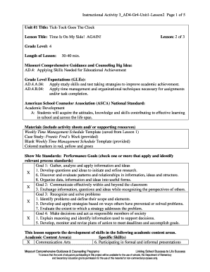 Time Management Schedule Template