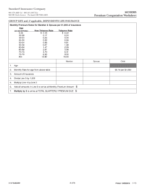 Group Life Portability Insurance Application