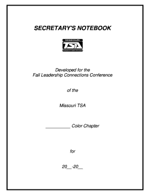 Missouri TSA Secretary's Notebook