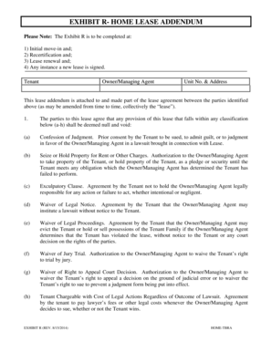 HOME Lease Addendum