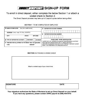 Direct Deposit Enrollment Form