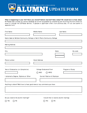 Alumni Update Form