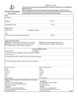 Assistive Technology Partnership Referral Form