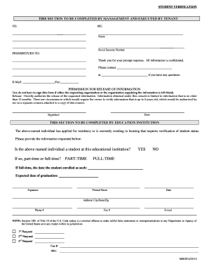 Student Verification Form