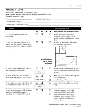 Montana Voting Accessibility Checklist