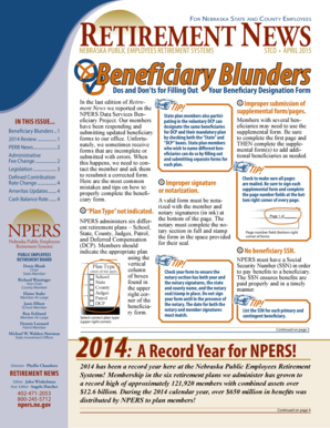 Nebraska Public Employees Retirement Beneficiary Designation Form
