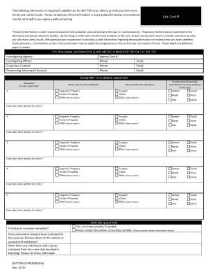 NSP 750A Supplemental Form