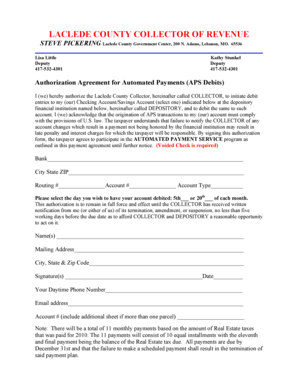 Authorization Agreement for Automated Payments