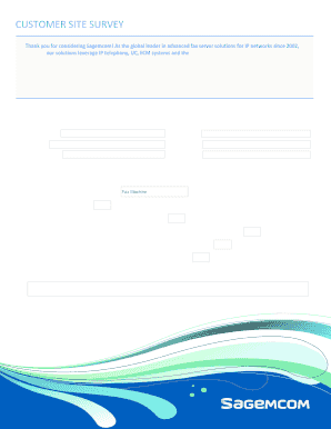 Sagemcom Customer Site Survey