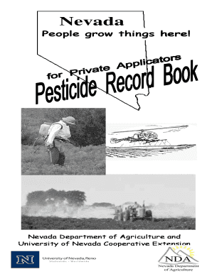 Nevada Pesticide Applicator Record Book