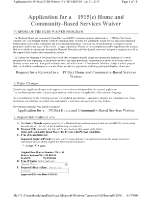 Application for 1915(c) HCBS Waiver