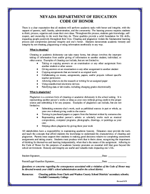 Nevada Department of Education Code of Honor