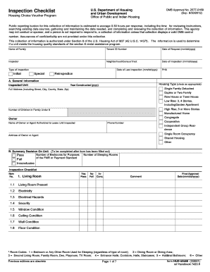 HUD-52580 Inspection Checklist